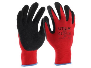 Utilia GUANTI IN LATTICE/NYLON Col. Rosso/nero