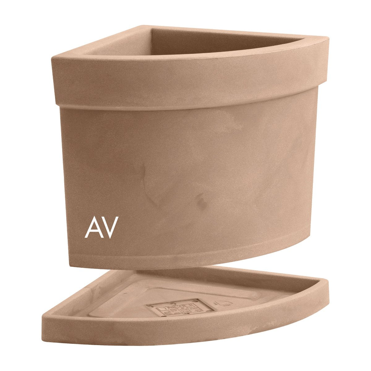 VASO THEMIS ANGOLARE CON SOTTOVASO